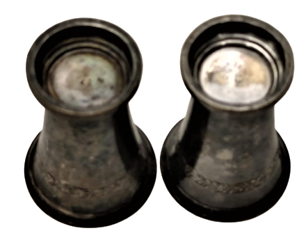 WMF 1/0  STRAUBENMARKE DAMGALI İKİ ADET ÜZERİ İŞLEMELİ GÜMÜŞ KAPLAMA KADEH 