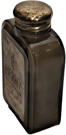 1930 HERKOS KÖRPER PUDER CAM METAL KAPAKLI PUDRA KABI HANNOVER GERMANY