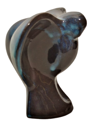 1960 SERAMİK SANATCI İŞİ BARIŞ GÜVERCİNİ KANATLARINI ACMIŞ UCARMIŞCASINA KAHVE OKSİT TONLARDA 