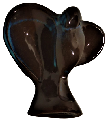 1960 SERAMİK SANATCI İŞİ BARIŞ GÜVERCİNİ KANATLARINI ACMIŞ UCARMIŞCASINA KAHVE OKSİT TONLARDA 