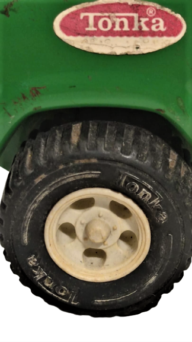 1970 USA AMERİKAN YEŞİL BEYAZ TONKA LİTTER BUG METAL CÖP TOPLAMA KAMYONU 