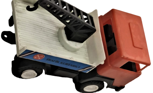 1970 YERLİ TÜRK MALI OYUNCAK VOLVO KAMYON TRAFİK KURTARICI GÜREL MARKA AMBALAJINDA