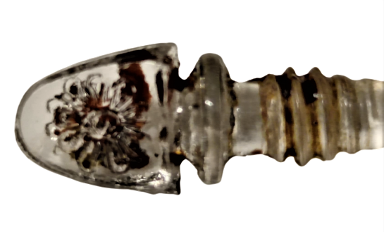 OSMANLI MEVLEVİ BEYKOZ ÜFLEME EL İŞCİLİKLİ KAPAGI BEKTAŞİ YILDIZLI CAM CUBUK TEKKE İŞİ KOKULUK GÜL YAGI  ŞİŞESİ