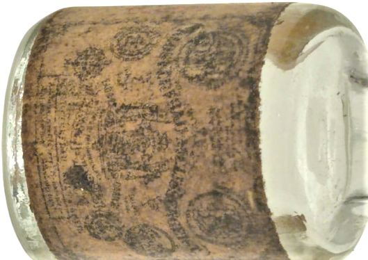 1800 MİNYATUR KAPAKLI BEYAZ CAM ŞİŞE ÜZERİ BASKILI ETİKETLİ PARFUM SİŞESİ