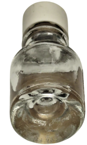 1800 MİNYATUR KAPAKLI BEYAZ CAM ŞİŞE ÜZERİ BASKILI ETİKETLİ PARFUM SİŞESİ