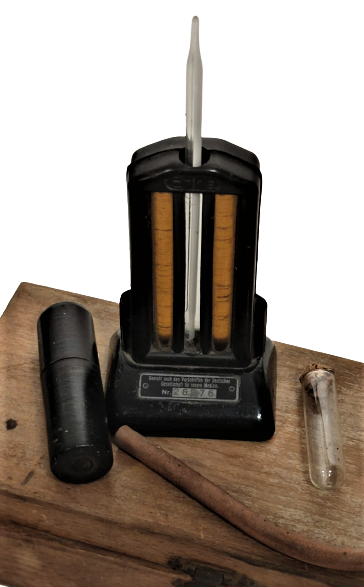 1800 DOPPEL FABSTAB HAEMOMETER ERKA ORİGİNAL MODEL GEEİCHT NACH DEN VORSCHRİFTEN DER DEUTSCHEN GESELLSCHAFT FÜR İNNERE MEDİZİN