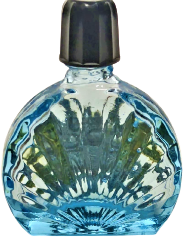 UCUK MAVİ KAPAKLI CAM ŞİŞE ÜZERİNDE KELEBEK KANATLARI TAŞ BEZELİ MİNYATÜR  PARFUM ŞİŞESİ