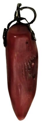 OSMANLI OKYANUS NAR KIRMIZI MERCAN KOLYE UCU GÜMÜŞ BAGLANTI UCLU