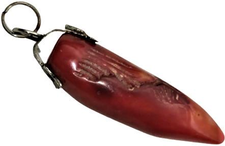 OSMANLI OKYANUS NAR KIRMIZI MERCAN KOLYE UCU GÜMÜŞ BAGLANTI UCLU