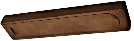 1950 AHŞAP TEK PARCADAN YAPILMIŞ SURGULU CEKME KAPAKLI ÜC BÖLMELİ OKUL KALEM KUTUSU