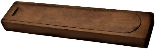 1950 AHŞAP TEK PARCADAN YAPILMIŞ SURGULU CEKME KAPAKLI ÜC BÖLMELİ OKUL KALEM KUTUSU