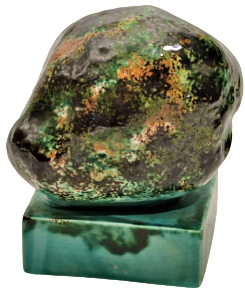 ECZACIBAŞI SERAMİK DOGAL RENLERLE TASARLANMIŞ  JASPER DENİZ TAŞI ARCELİK REKLAMLI MASA ÜZERİ BİBLO