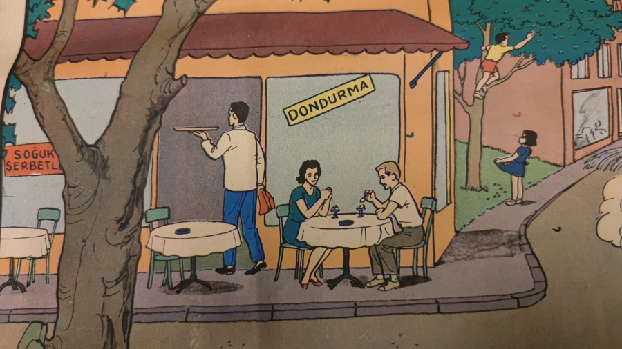 1980 ÖZYUREK YAYINEVİ TARAFINDAN BASILMIŞ RENKLİ TİFDRUK BASKI İLKOKULLARDA  YAZ MEVSİMİNİ TALEBELERE SINIF DUVARLARINA ASILAN MEVSİMLERDEN  YAZ