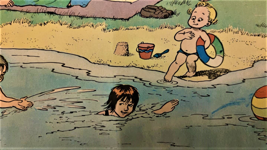 1980 ÖZYUREK YAYINEVİ TARAFINDAN BASILMIŞ RENKLİ TİFDRUK BASKI İLKOKULLARDA  YAZ MEVSİMİNİ TALEBELERE SINIF DUVARLARINA ASILAN MEVSİMLERDEN  YAZ