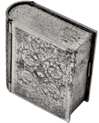 EUROPA GERMANY  2 JEWELS SEDEF KADRANLI KİTAP FORMUNDA ALRMLI MEKANİK KURMALI MASA SAATİ