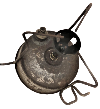 1950 HASAG VULKAN NO 8 PETROL GERMANY METAL ÜC AYAKLI İSPİRTO OCAK DEPO KAPAKLAR PİRİNC EKSİKSİZ 