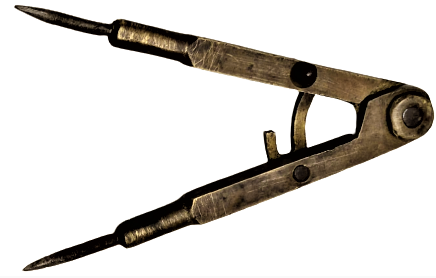 OSMANLI BRONZ TAMAMI EL YAPIM USTA İŞİ MÜHENDİSLİK MİMARLIK ÖLCÜMLERDE KULLANILAN PERGEL 