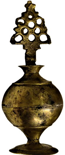 OSMANLIN SULEYMANİYE EL YAPIM  YUVARLAK FORMDA BRONZ  CUBUKLU GÖZ ETRAFINA GÜZEL GÖRÜNME İÇİN CEKİLEN SİYAH SÜRME BOYA KABI SÜRMEDAN