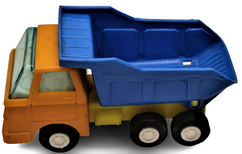 1980 YERLİ ÜRETİM PLASTİK GÜREL FİAT DAMPERLİ KAMYON SARI MAVİ ORANJ RENKLERDE ALTI TEKERLEKLİ