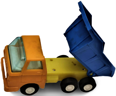 1980 YERLİ ÜRETİM PLASTİK GÜREL FİAT DAMPERLİ KAMYON SARI MAVİ ORANJ RENKLERDE ALTI TEKERLEKLİ