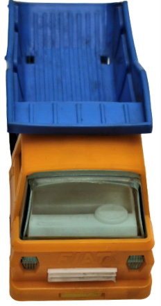 1980 YERLİ ÜRETİM PLASTİK GÜREL FİAT DAMPERLİ KAMYON SARI MAVİ ORANJ RENKLERDE ALTI TEKERLEKLİ