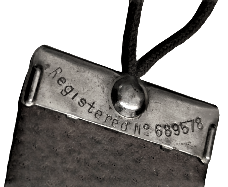 1920 MODEL C REGISTEREC DUVARA  BİR YERE CENGELE CİVİYE TAKILARAK BERBERLERİN USTURA BİLEME KAYISI KÖSELE DERİ RAZOR STROP MASAT ORJİNAL