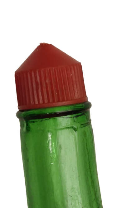 1950 YEŞİL CAM SÖSLUK  ZEYTİNYAG VE LİMON İÇİN MADEIN İTALY  İKİ ADET KAPAKLI SİSE SIRT SIRTA NAYLON İPLE BAGLANMIŞ 