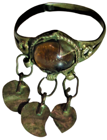 OSMANLI DAMLA  AMBER KEHRİBAR TAŞLI ÜC YAPRAKLI NAZARLIKLI USTA EL İŞİ ÖZEL YAPIM BAYAN YÜZÜK