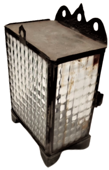 OSMANLI GELİN SAATİ ÖZEL EL YAPIM TENEKE VE CAMDAN YAPILMIŞ  KAPAKLI DOLABİNDA TEK CANLI JUNKERS KURMALI MEKANİK SAATİYLE 