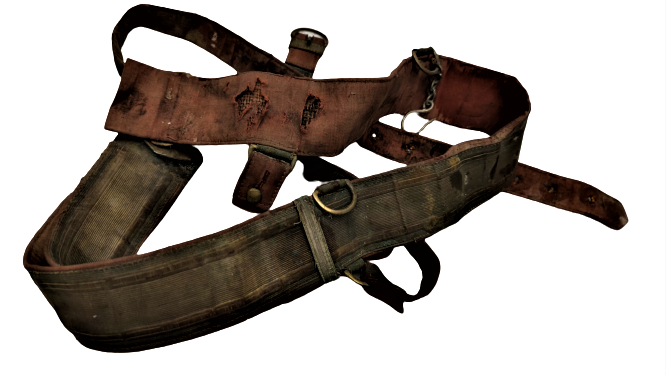 OSMANLI ASKER KILIC KUŞANMA KEMERİ ÜZERİNDE PİRİNC KEMER TOKASI BAGLANTI ZİNCİRİ BİRİTLERİ BULUNAN KIRMIZI ÜZERİ SARI TEL ORGULU