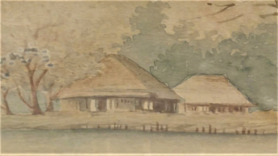 1920 OSMANLI CONSTANTINOPLE MAX FRUCHTERMANN YUKSEK KALDIRIM GALATA  ETİKETLİ JAPON SANATCI SULUBOYA RESİM İMZALI S. NİİMİ ORJİNAL AHŞAP KENDİ CERCEVESİNDE 