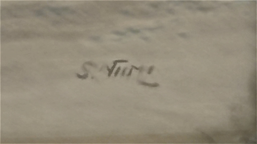 1920 OSMANLI CONSTANTINOPLE MAX FRUCHTERMANN YUKSEK KALDIRIM GALATA  ETİKETLİ JAPON SANATCI SULUBOYA RESİM İMZALI S. NİİMİ ORJİNAL AHŞAP KENDİ CERCEVESİNDE 