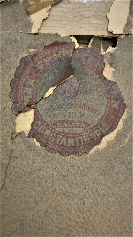 1920 OSMANLI CONSTANTINOPLE MAX FRUCHTERMANN YUKSEK KALDIRIM GALATA  ETİKETLİ JAPON SANATCI SULUBOYA RESİM İMZALI S. NİİMİ ORJİNAL AHŞAP KENDİ CERCEVESİNDE 