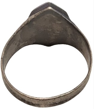 OSMANLI NADİR GÜMÜŞ TAMAMI EL İŞCİLİK YAPIMI  ÜC KATLI  COK FARKLI BİR USTALIK CALIŞMASI ALTI KÖŞELİ  YÜZÜK