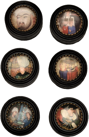 OSMANLI PADİŞAH SULTAN ASKER YENİCERİ SULTAN VEZİRİAZAM PAŞA KADI  TÜM GÖREV VE ERKANINI TAS BASKI YUVARLAK KENARLARI TELLİ CAMLI CERCEVELERDE