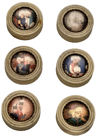 OSMANLI PADİŞAH SULTAN ASKER YENİCERİ SULTAN VEZİRİAZAM PAŞA KADI TÜM GÖREV VE ERKANINI TAS BASKI YUVARLAK KENARLARI TELLİ CAMLI CERCEVELERDE