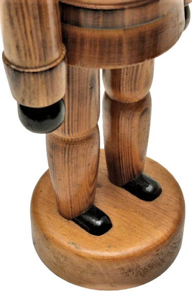 SAKALLI BEYAZ SACLI ŞAPKALI İNGİLİZ LORDU FINDIKKIRAN AHŞAP TAMAMI EL YAPIMI  34 CM BOYUNDA SORUNSUZ