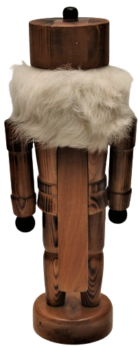 SAKALLI BEYAZ SACLI ŞAPKALI İNGİLİZ LORDU FINDIKKIRAN AHŞAP TAMAMI EL YAPIMI  34 CM BOYUNDA SORUNSUZ