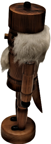 SAKALLI BEYAZ SACLI ŞAPKALI İNGİLİZ LORDU FINDIKKIRAN AHŞAP TAMAMI EL YAPIMI  34 CM BOYUNDA SORUNSUZ