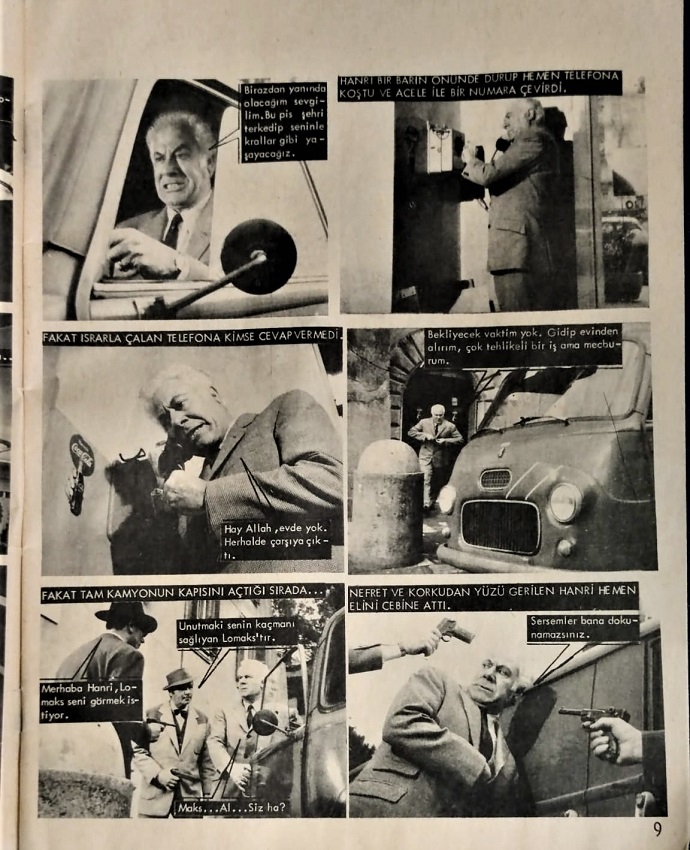 KİLLİNG FOTO ROMAN BİR SARIŞIN DAHA 1968 BASIMI RENKLİ KAPAK İÇİ SİYAH BEYAZ FOTOGRAF KARELERİNDEN KİLİNG SAYI 14 100 KURUŞ DAMGALI