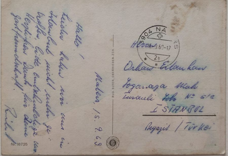 1960 1970 SİMPLON PASS 2008 M  COL DU SİMPLON BASKI PARCALI KARTPOSTAL ARKASI YAZILI POSTADAN GECMİŞ