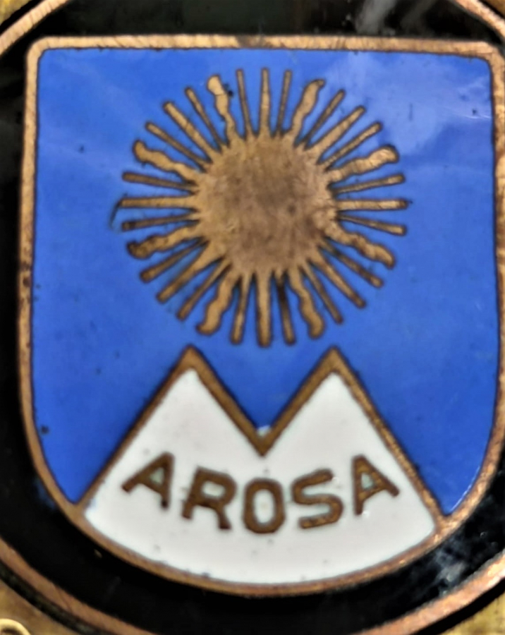 ST.BERNHARD KOPEK  VE BAKICISI TEMALI SICAK MİNELİ BRONZ MADALYA 4 CM CAPINDA