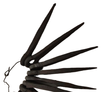 1900 OSMANLI CİVİ SICAK EL DÖGME DEMİRDEN YAPILMIŞ ESKİ AHŞAP KONAK KAPI PENCERE MENTEŞE CİVİSİ