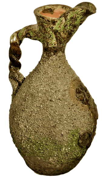 OSMANLI ÇANAKKALE YEŞİL VE KAHVERENK TONLARDA  EL İŞİ KUMLAMA TEKNİĞİYLE YAPILMIŞ BURGULU SAPLI  SU TESTİ. 