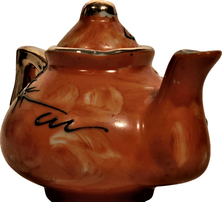 JAPON NAKASIMA MİNELİ PORSELEN TAMAMI KOMPLE EL YAPIMI CAY KÜLTÜRÜ UFAK BOY DEMLİK VE FİNCAN ORJİNAL KENDİ STANDINDA