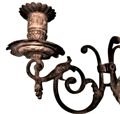 1930 CİFT FRANSIZ PİRİNC 3 KOLLU ALTI MUM TAKILABİLEN MUMLU PİYANO ŞAMDANI 