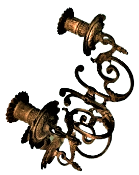 1930 CİFT FRANSIZ PİRİNC 3 KOLLU ALTI MUM TAKILABİLEN MUMLU PİYANO ŞAMDANI 