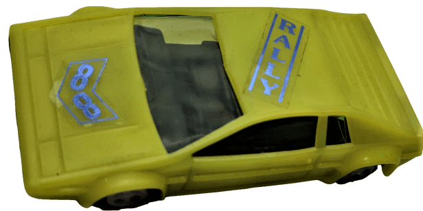 MANNAS RALLY 88 PLASTİK YERLİ MALI OYUNCAK YARIŞ ARABASI SARI RENKDE ORJİNAL KENDİ AMBALAJINDAI