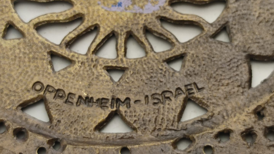 1960 OPPENHEIM İSRAEL PİRİNC 12 BURC ASTROLOJI  VE GÜNEŞ TEMALI BURC HARİTASI 