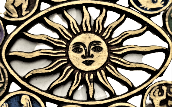 1960 OPPENHEIM İSRAEL PİRİNC 12 BURC ASTROLOJI  VE GÜNEŞ TEMALI BURC HARİTASI 